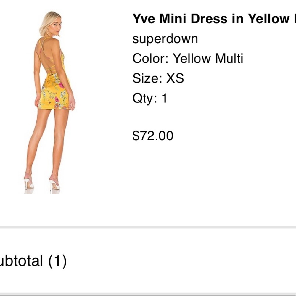 Super down Revolve Dress Yve Mini Dress in Yellow Multi